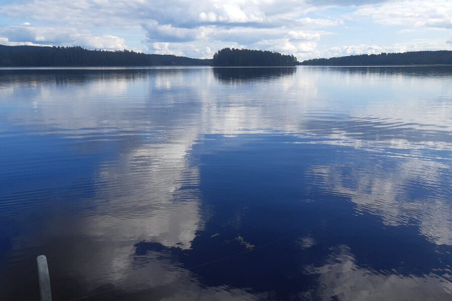 Quiet lake among the islands